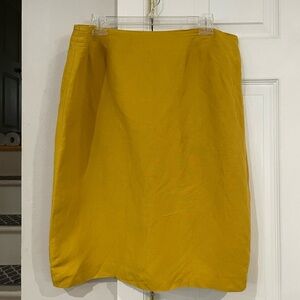 Kasper Mustard Pencil Skirt